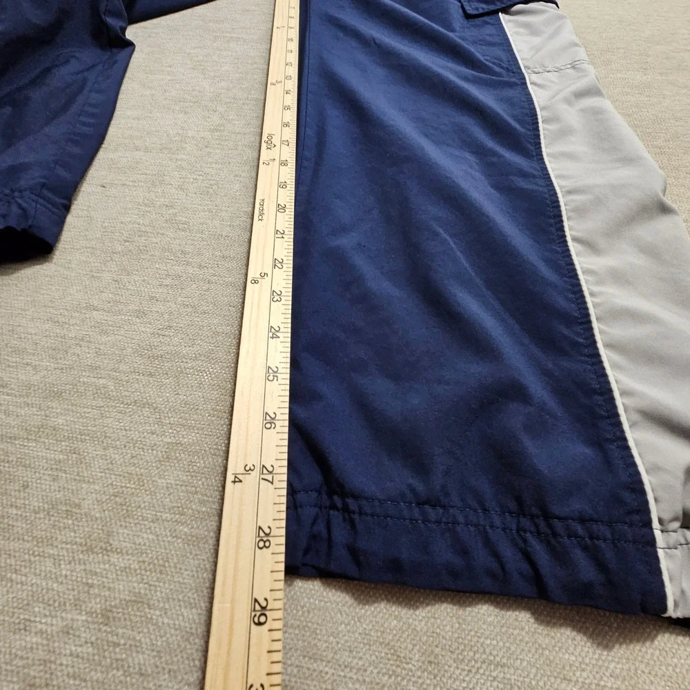 Nike Track Pant XL Baggy Side Stripe Cargo Pocket Windbreaker Vintage Lined *